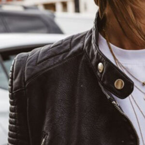 Short Chic Leather Jacket Coat