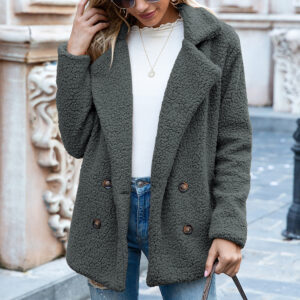 Fluffy Lapel Coat