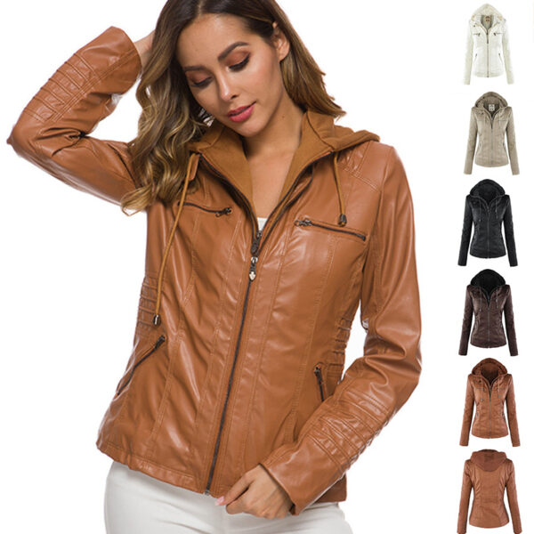 Women Detachable Hooded Jacket Winter Coat