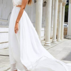 Chiffon Lace Trailing Wedding Large Swing Dress