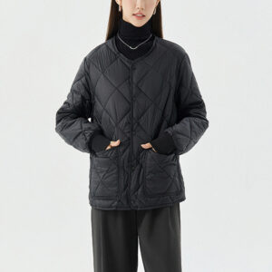 Rhombus Cotton Winter Jacket – Warm Lightweight Outerwear