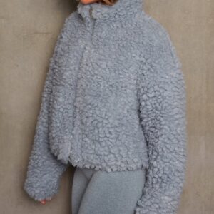 Women Cashmere Cardigan Lamb Wool Coat