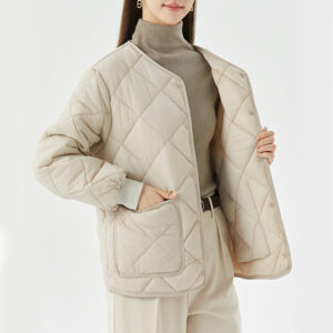 Rhombus Cotton Winter Jacket – Warm Lightweight Outerwear